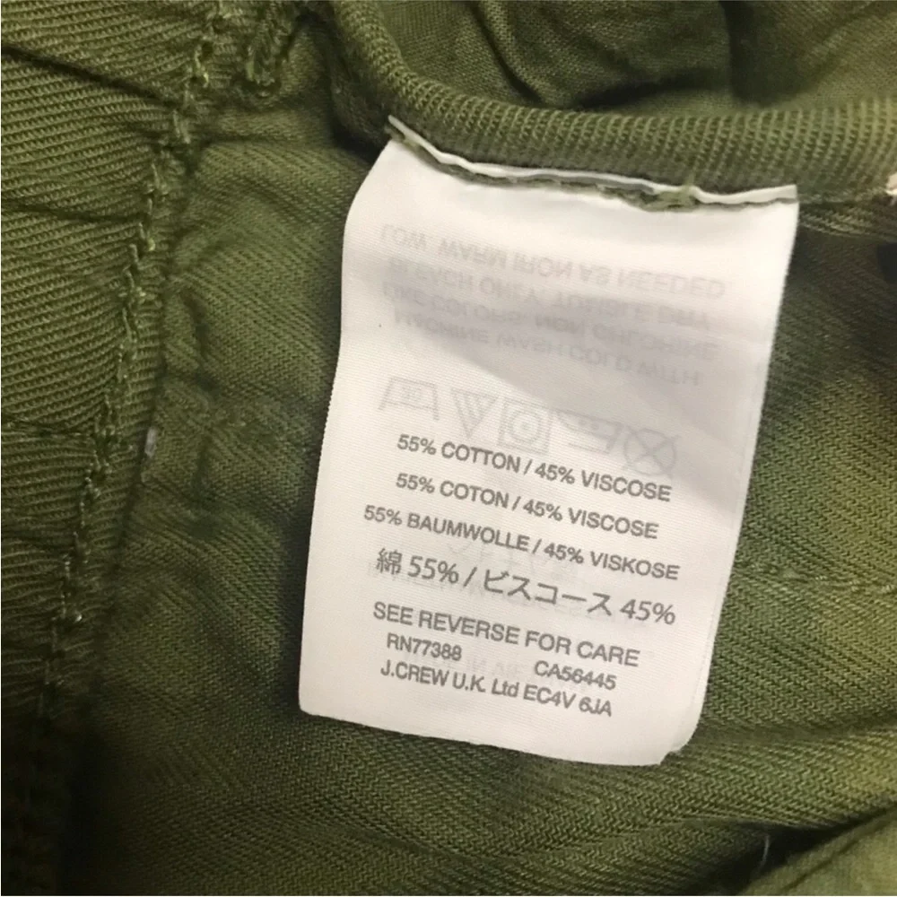 Madewell Pull-on Burch Leaf Short Dolphin Hem in Olive Green Size XXS